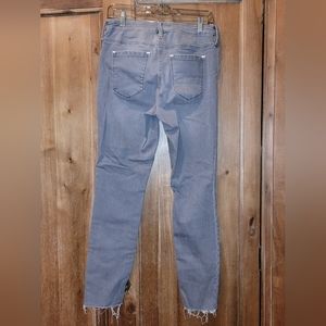 Athleta Sculptek Raw Hem Gray Jeans size 10